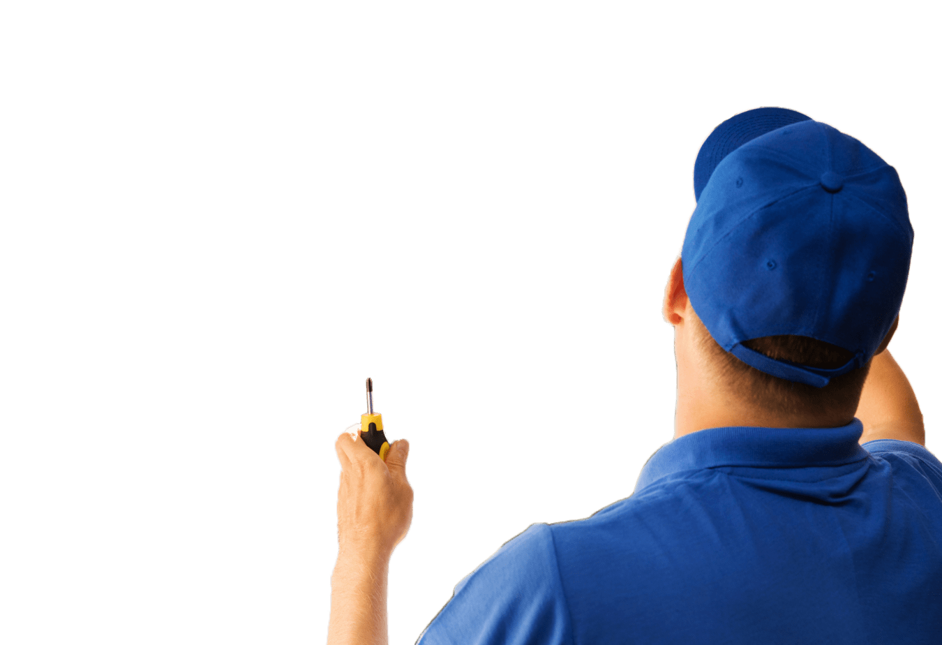 man installing glass transparent