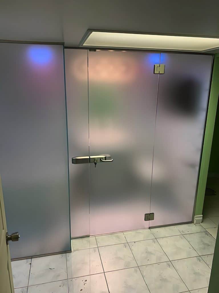 Office with Privacy frosted glass