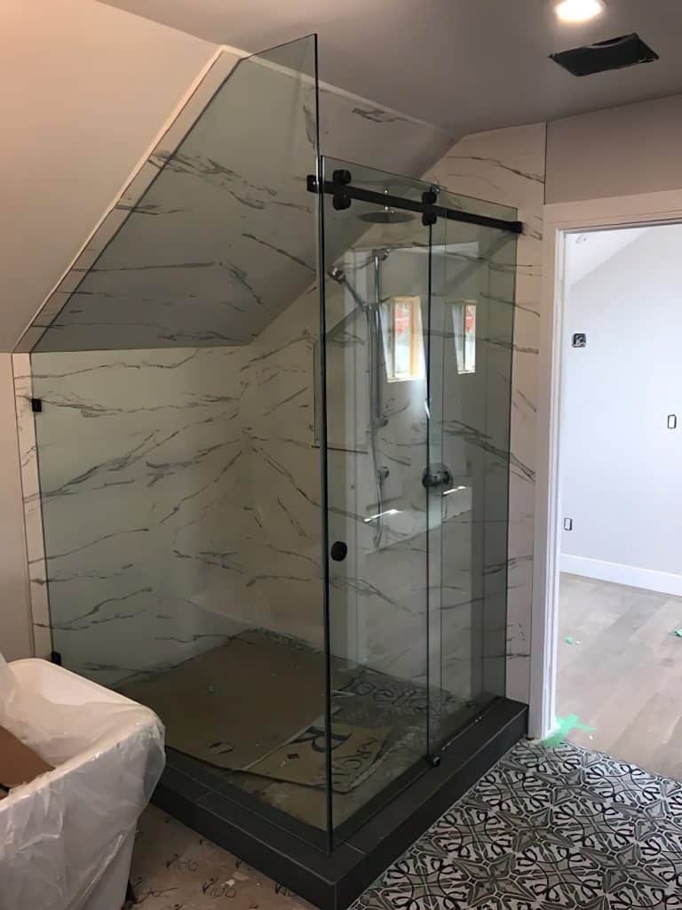 corner slanted roof shower ideaframeless shower ace glass