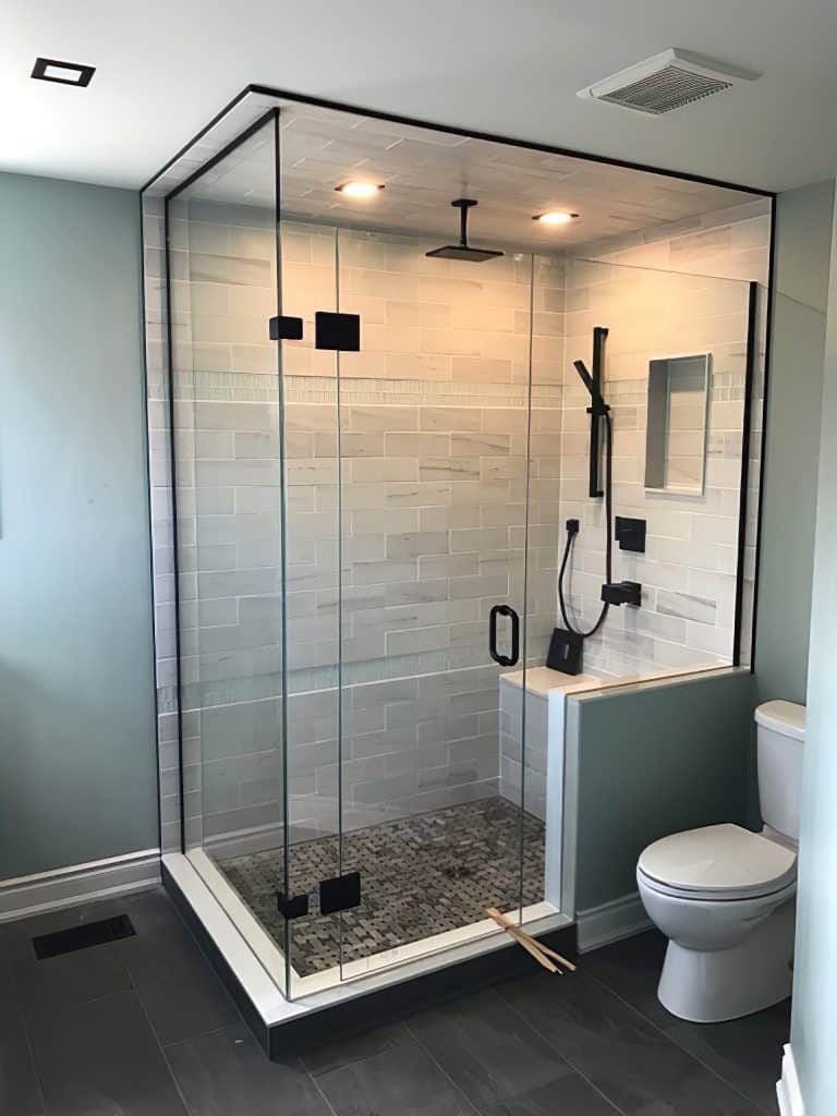 frameless shower ace glass small toiler