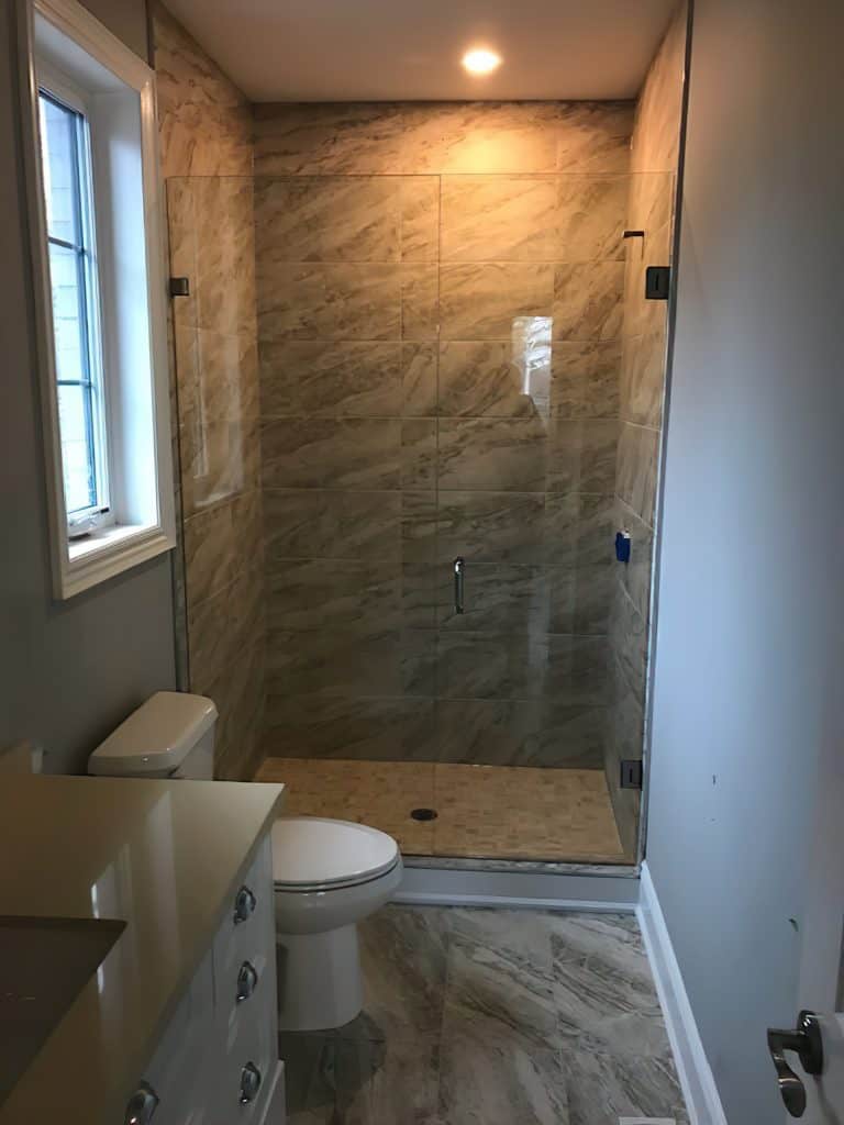 narrow bathroom ideas frameless shower ace glass