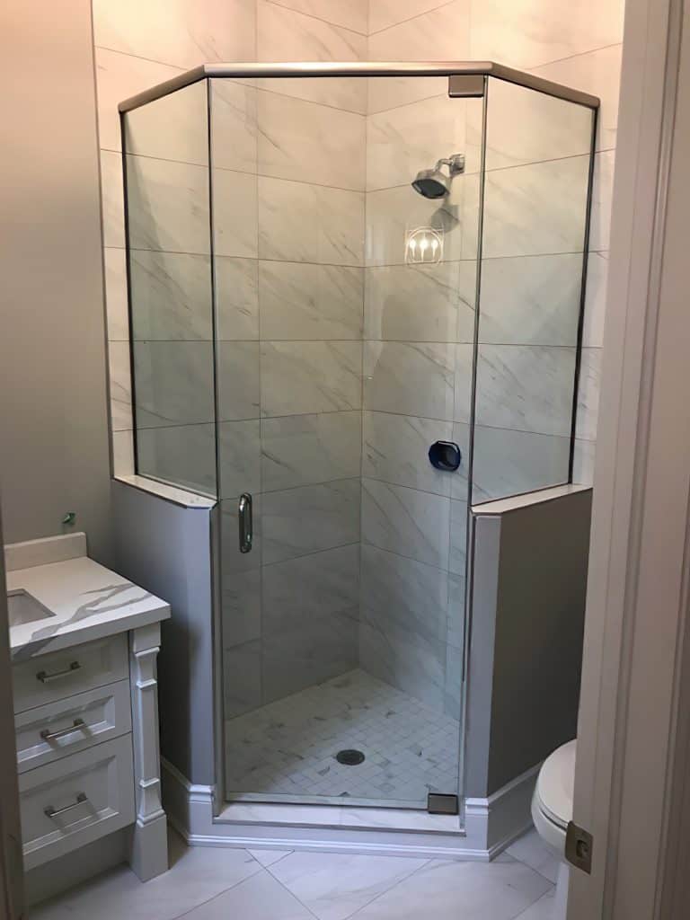 octoganal shower corner frameless shower ace glass